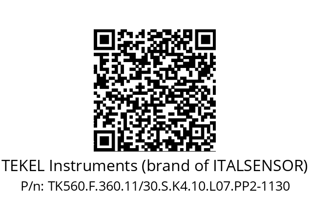   TEKEL Instruments (brand of ITALSENSOR) TK560.F.360.11/30.S.K4.10.L07.PP2-1130