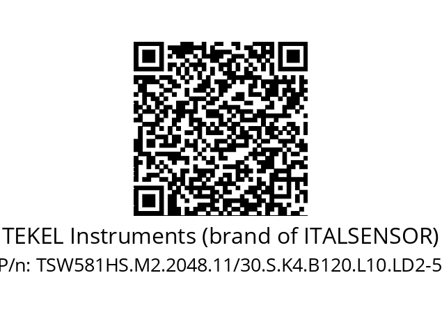   TEKEL Instruments (brand of ITALSENSOR) TSW581HS.M2.2048.11/30.S.K4.B120.L10.LD2-5.