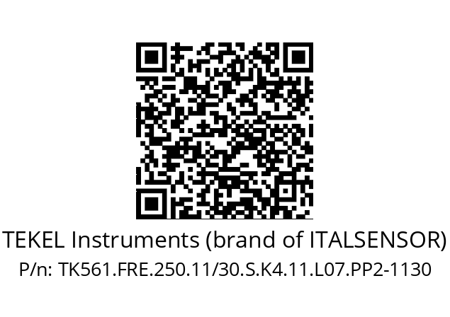   TEKEL Instruments (brand of ITALSENSOR) TK561.FRE.250.11/30.S.K4.11.L07.PP2-1130