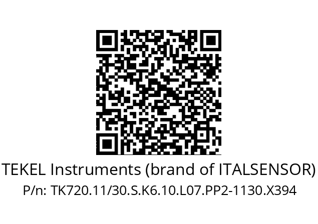   TEKEL Instruments (brand of ITALSENSOR) TK720.11/30.S.K6.10.L07.PP2-1130.X394