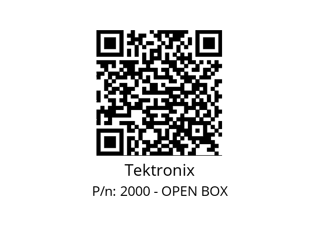   Tektronix 2000 - OPEN BOX