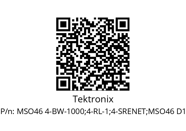   Tektronix MSO46 4-BW-1000;4-RL-1;4-SRENET;MSO46 D1