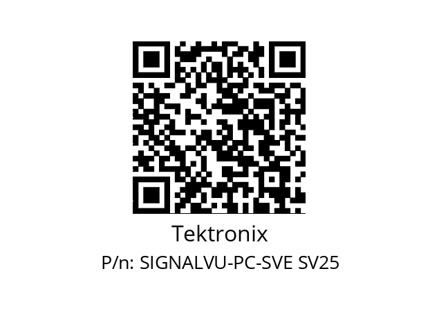   Tektronix SIGNALVU-PC-SVE SV25