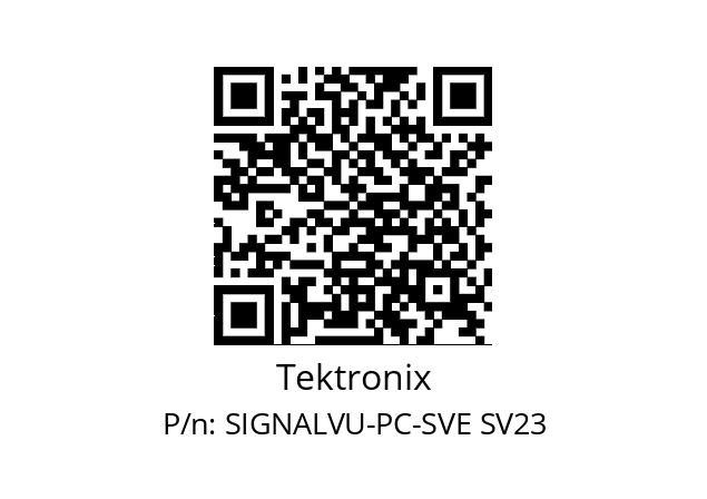   Tektronix SIGNALVU-PC-SVE SV23