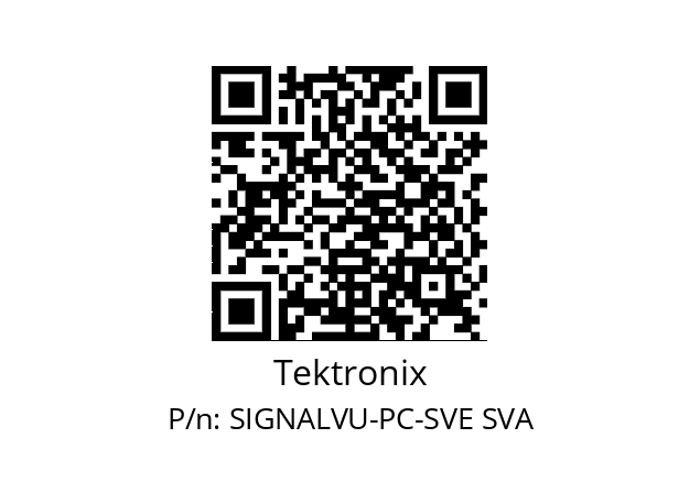   Tektronix SIGNALVU-PC-SVE SVA