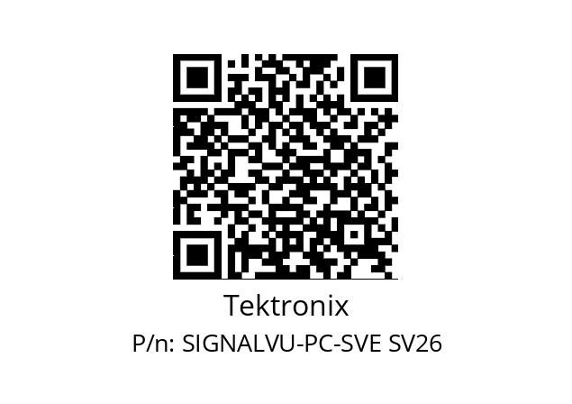   Tektronix SIGNALVU-PC-SVE SV26