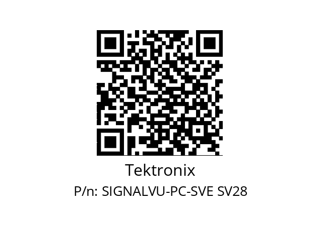   Tektronix SIGNALVU-PC-SVE SV28