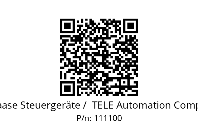   TELE Haase Steuergeräte /  TELE Automation Components 111100