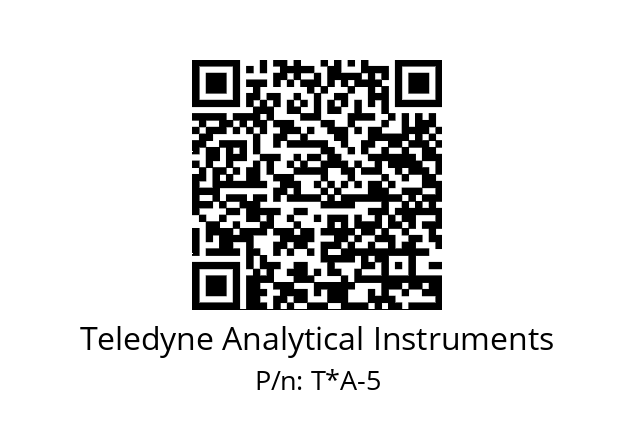  C06689 Teledyne Analytical Instruments T*A-5