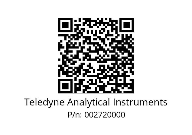   Teledyne Analytical Instruments 002720000