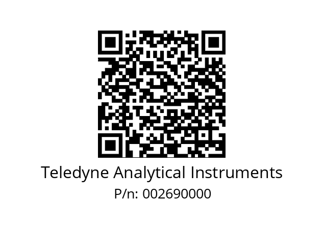   Teledyne Analytical Instruments 002690000