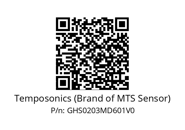   Temposonics (Brand of MTS Sensor) GHS0203MD601V0