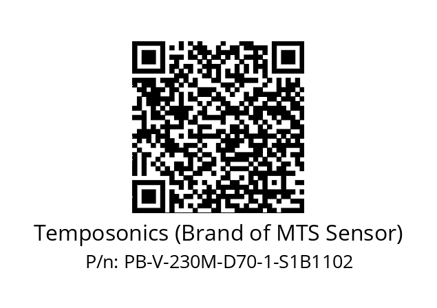   Temposonics (Brand of MTS Sensor) PB-V-230M-D70-1-S1B1102