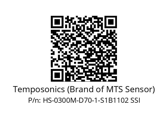   Temposonics (Brand of MTS Sensor) HS-0300M-D70-1-S1B1102 SSI