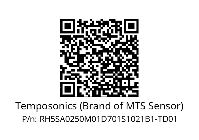   Temposonics (Brand of MTS Sensor) RH5SA0250M01D701S1021B1-TD01