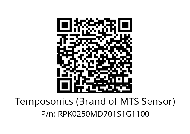   Temposonics (Brand of MTS Sensor) RPK0250MD701S1G1100