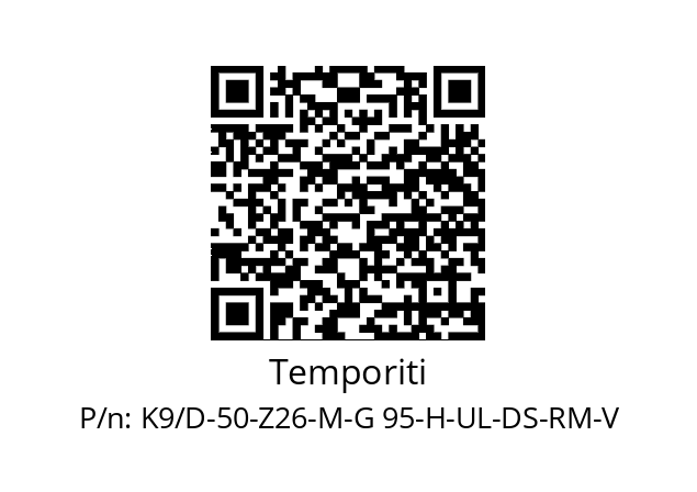   Temporiti K9/D-50-Z26-M-G 95-H-UL-DS-RM-V