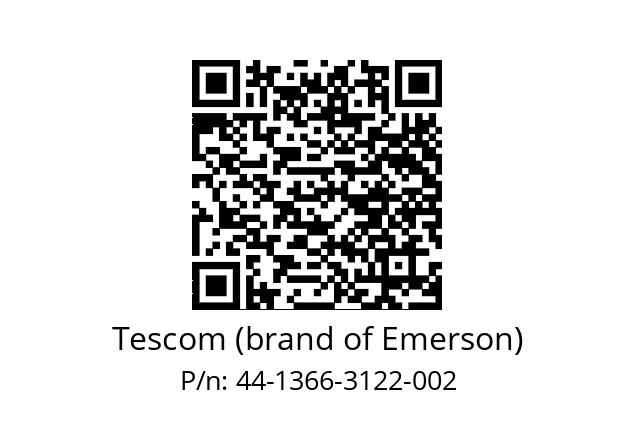   Tescom (brand of Emerson) 44-1366-3122-002