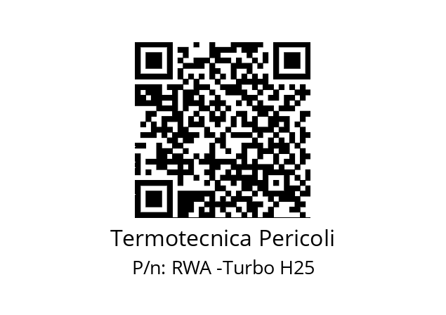   Termotecnica Pericoli RWA -Turbo H25