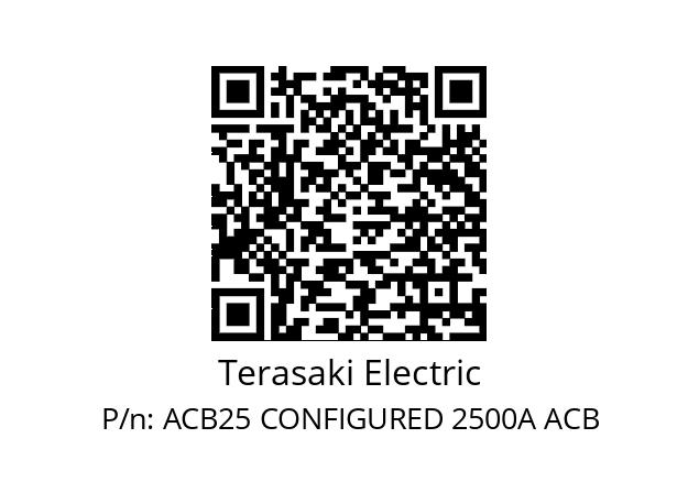   Terasaki Electric ACB25 CONFIGURED 2500A ACB