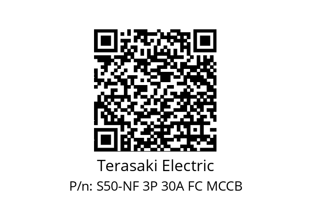   Terasaki Electric S50-NF 3P 30A FC MCCB