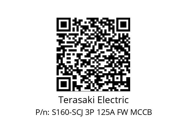   Terasaki Electric S160-SCJ 3P 125A FW MCCB