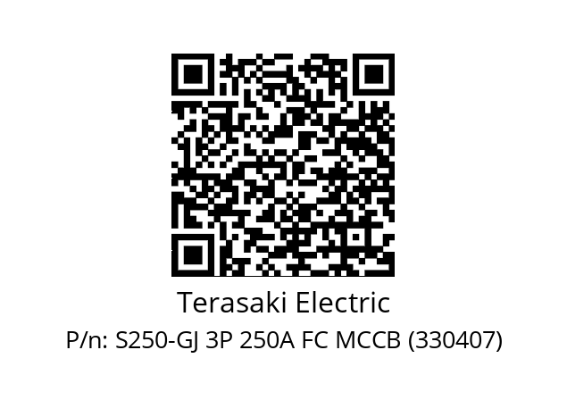   Terasaki Electric S250-GJ 3P 250A FC MCCB (330407)