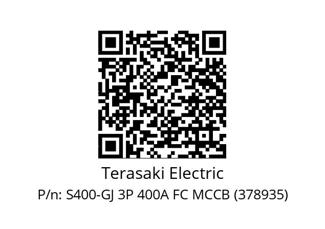   Terasaki Electric S400-GJ 3P 400A FC MCCB (378935)