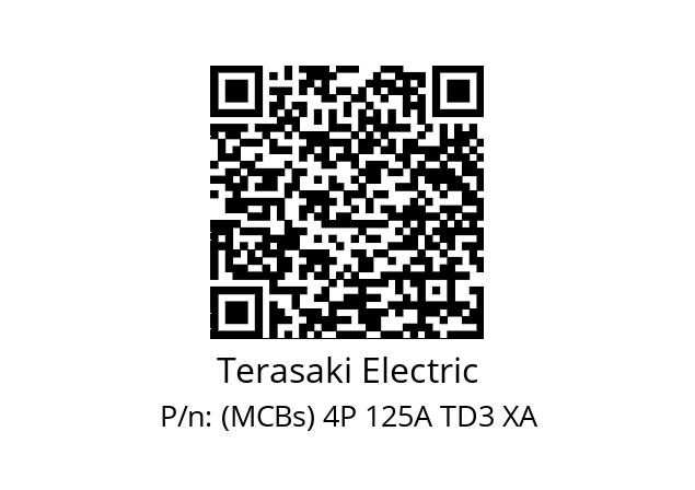   Terasaki Electric (MCBs) 4P 125A TD3 XA