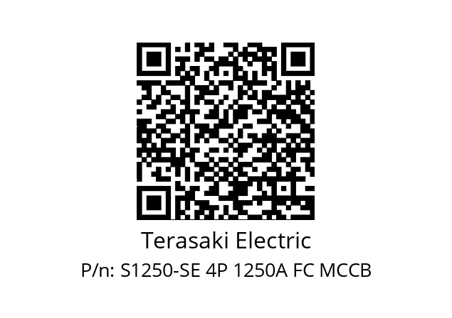   Terasaki Electric S1250-SE 4P 1250A FC MCCB