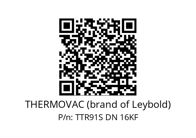   THERMOVAC (brand of Leybold) TTR91S DN 16KF