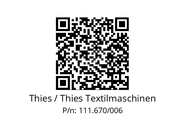   Thies / Thies Textilmaschinen 111.670/006