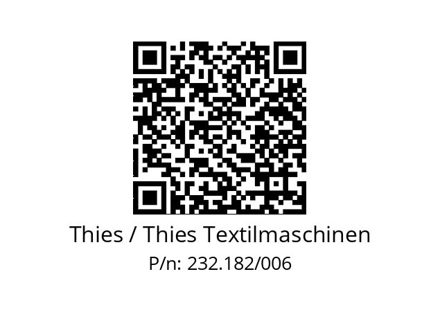   Thies / Thies Textilmaschinen 232.182/006