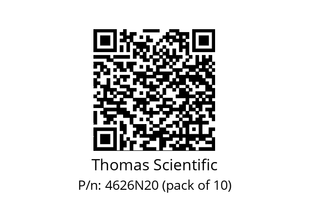   Thomas Scientific 4626N20 (pack of 10)