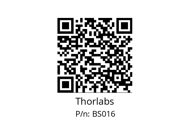   Thorlabs BS016