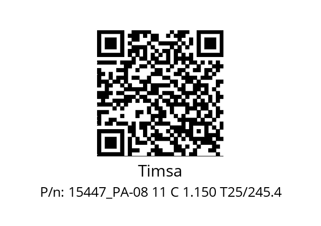   Timsa 15447_PA-08 11 C 1.150 T25/245.4