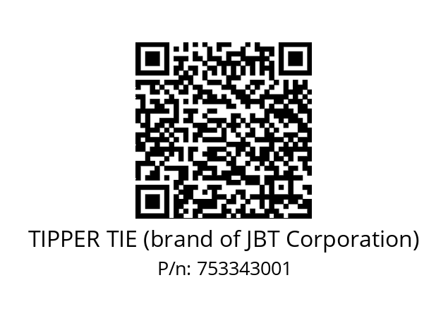   TIPPER TIE (brand of JBT Corporation) 753343001