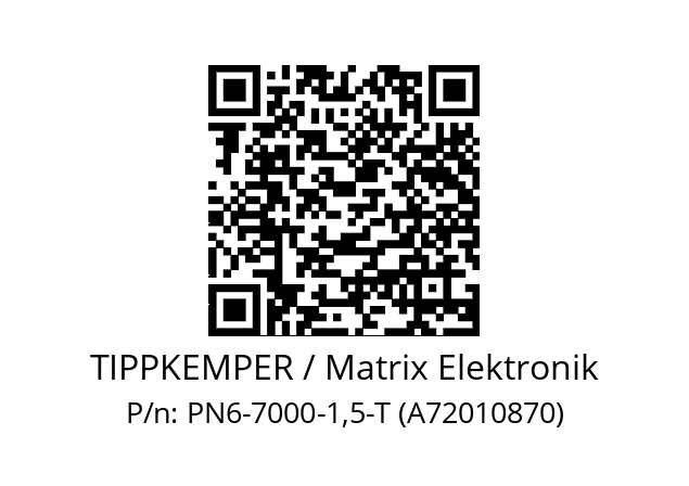   TIPPKEMPER / Matrix Elektronik PN6-7000-1,5-T (A72010870)