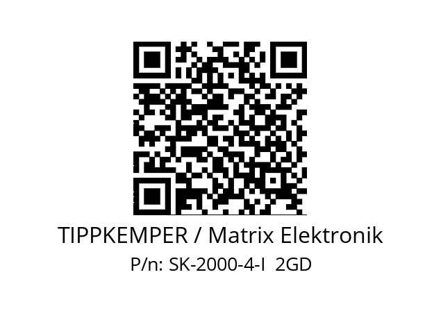   TIPPKEMPER / Matrix Elektronik SK-2000-4-I  2GD