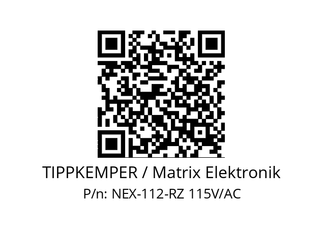   TIPPKEMPER / Matrix Elektronik NEX-112-RZ 115V/AC