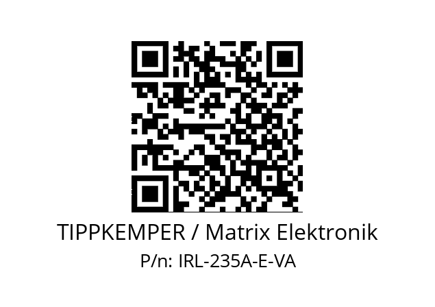   TIPPKEMPER / Matrix Elektronik IRL-235A-E-VA