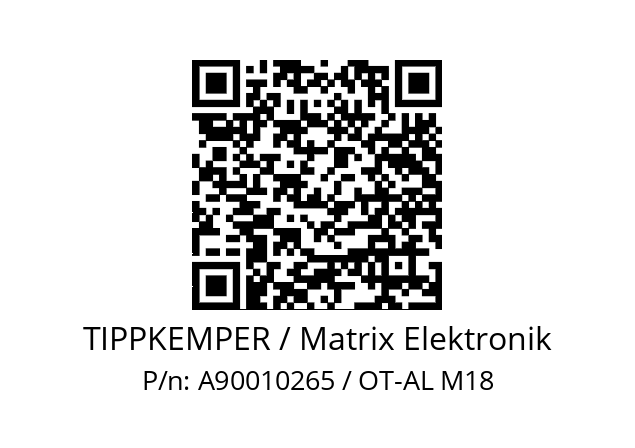   TIPPKEMPER / Matrix Elektronik A90010265 / OT-AL M18