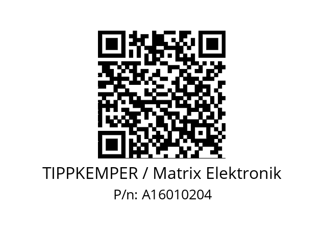   TIPPKEMPER / Matrix Elektronik A16010204