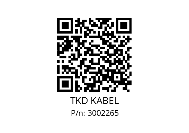   TKD KABEL 3002265