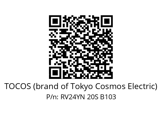   TOCOS (brand of Tokyo Cosmos Electric) RV24YN 20S B103