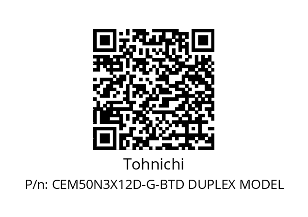   Tohnichi CEM50N3X12D-G-BTD DUPLEX MODEL