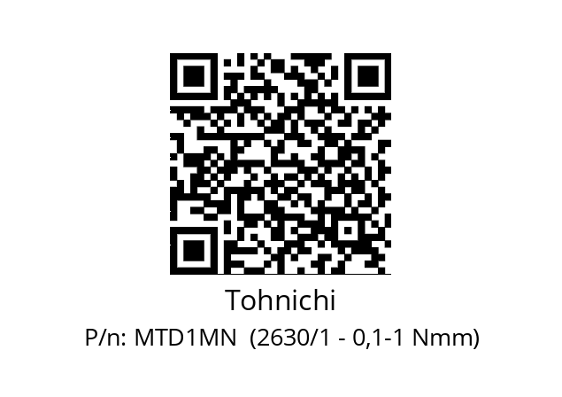   Tohnichi MTD1MN  (2630/1 - 0,1-1 Nmm)