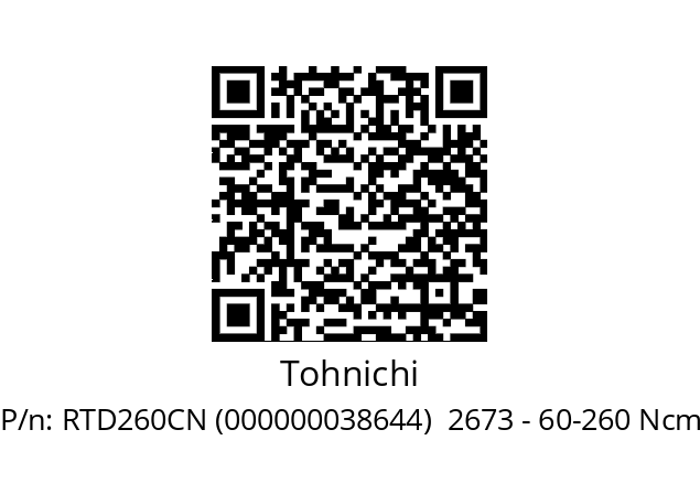   Tohnichi RTD260CN (000000038644)  2673 - 60-260 Ncm