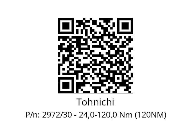   Tohnichi 2972/30 - 24,0-120,0 Nm (120NM)