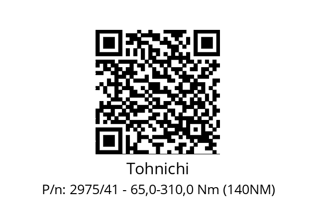   Tohnichi 2975/41 - 65,0-310,0 Nm (140NM)